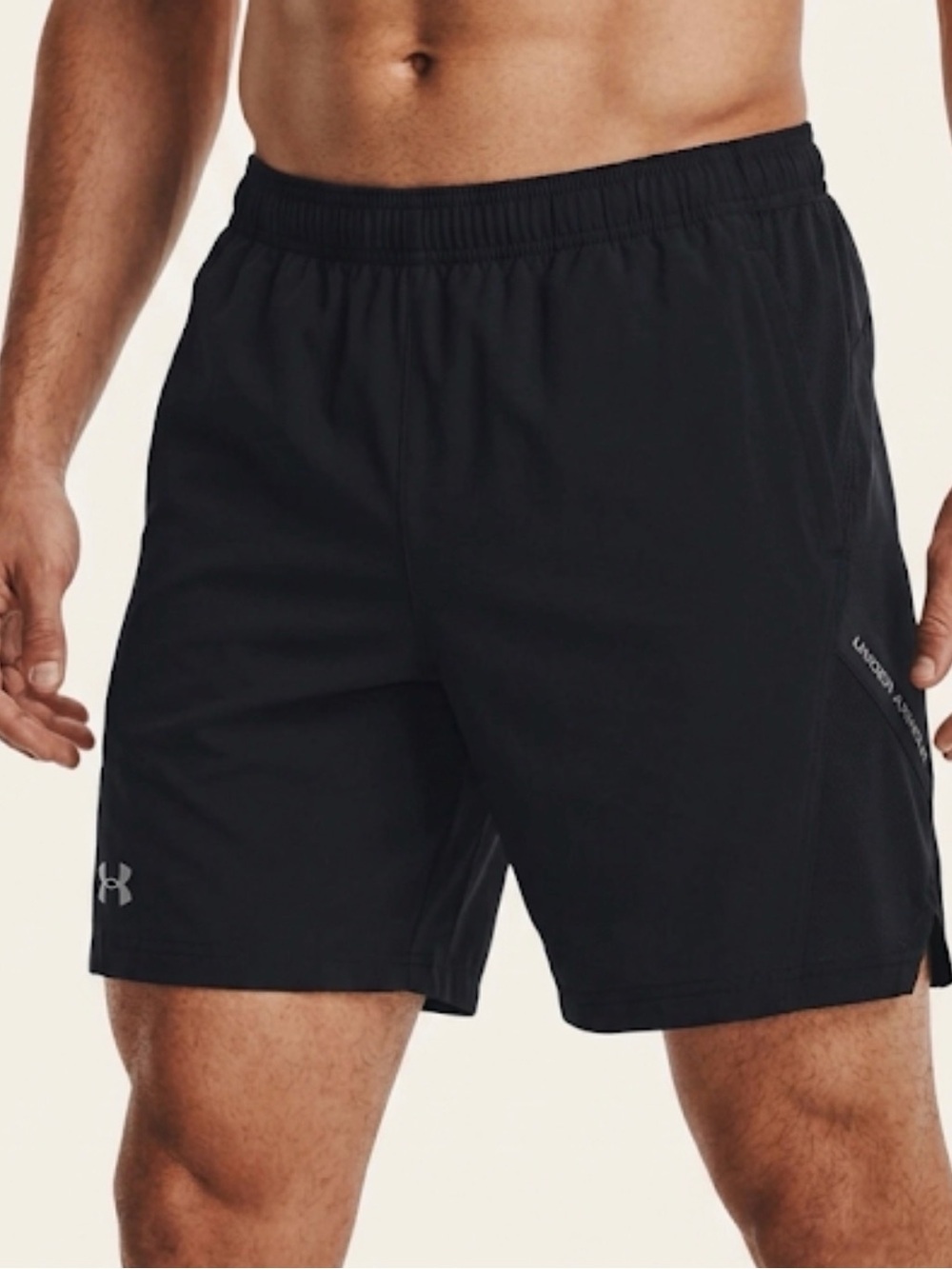 Under Armour Men’s Black Athletic Running Shorts Mesh Liner Size M